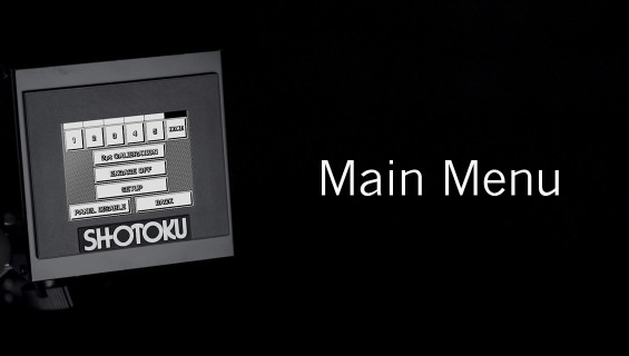 Shotoku SPi-TOUCH Main Menu Screen